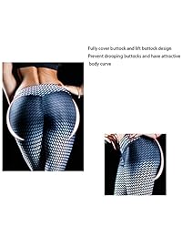 Pantalones de yoga para dama, leggings de entrenamiento impresos con cintura alta y control de barriga