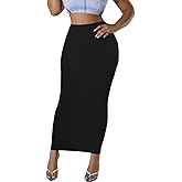 Women's Long Pencil Skirt - High Waisted Summer Fall Y2K Club Bodycon Tight Maxi Skirts