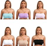 Marielle Bandeau Bra (3-pack) Seamless Comfortable Strapless-FULL Return Policy