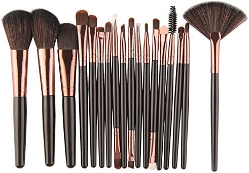 QiHorr TM 18pcs Foundation Cosmetic Makeup Brushes Tool Powder Blush Eyeshadow Eyeliner Lip Blender Maquiagem Beauty Makeup Brush Set [18Hf]