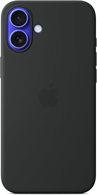 Custodia MagSafe cover in silicone per iPhone 16 Plus - Nero ​​​​​​​