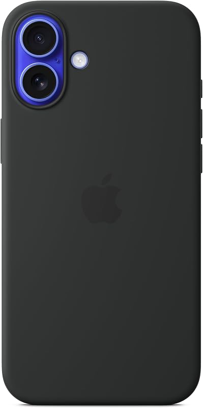 Custodia MagSafe cover in silicone per iPhone 16 Plus - Nero ​​​​​​​