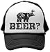 Live Nice Retro Deer Beer Bear - Funny Party Joke - Vintage Retro Style Trucker Cap Hat (Black)