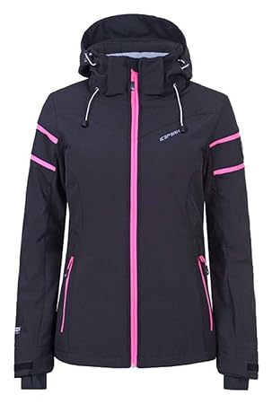 Icepeak Nelly Damen Ski- Softshelljacke Winterjacke schwarz/pink Gr. 46