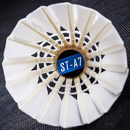 Senston Badminton Shuttlecocks 6 Pcs Entertainment Durable Shuttlecocks | Flight path is stable, High-quality Duck Feathers, Composite cork ball head