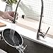 Fapully Commercial Spring Pull Down Faucet Single Handle Kitchen Sink Faucet with 2 Function Sprayer,Brushed Nickel