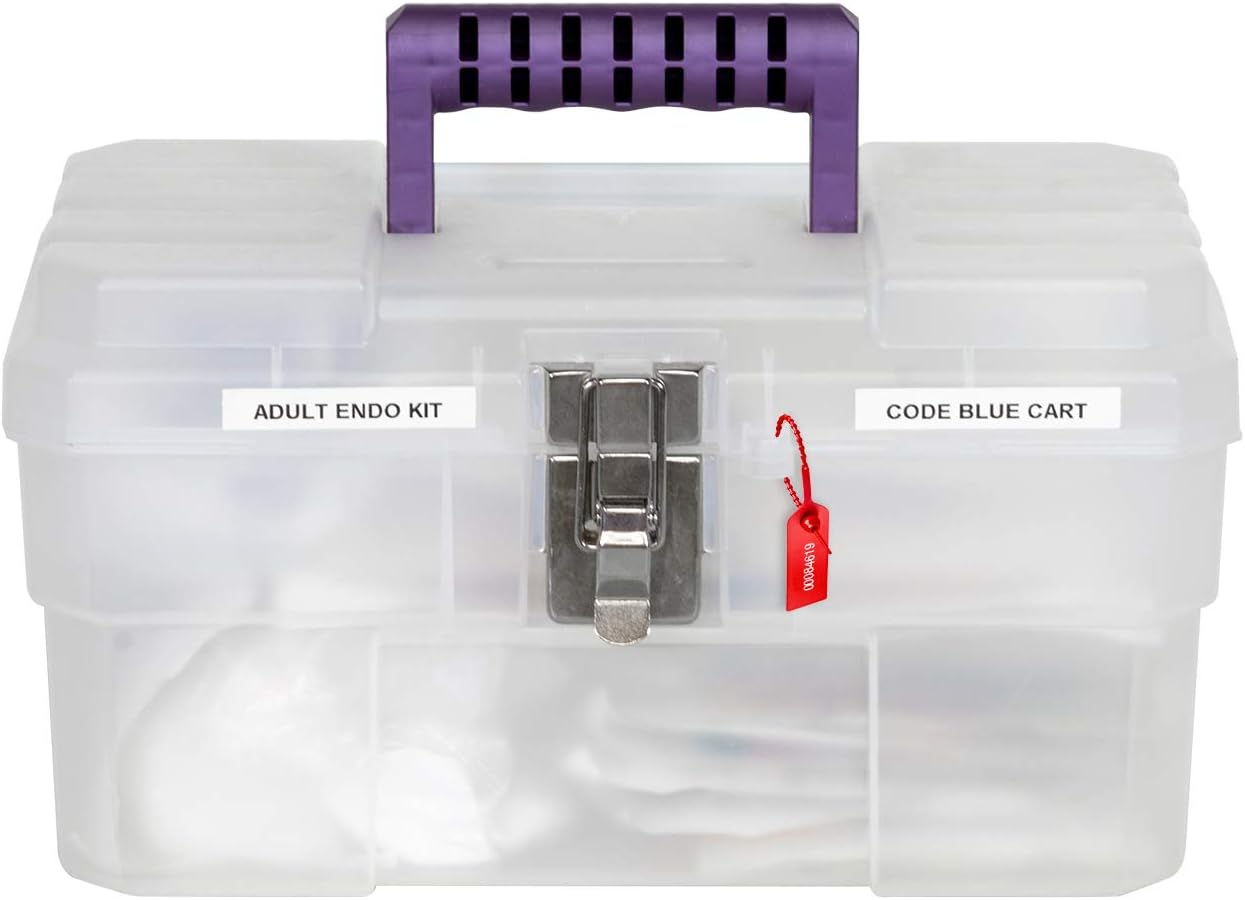 Akro-Mils 09514CFT ProBox 14-Inch Plastic Art Supply, Craft or Medical Storage Toolbox with Removable Tray, (14-Inch x 8-Inch x 8-Inch), Clear - - 