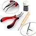 JOVIVI Hair Extension kit Metal Plier Tool + Wood Hook + 500 pc 5mm Plastic Micro Link Beads