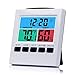 T&F Humidity Meter Desk Digital Clock Bedroom Clock with Temperature Weather Cute for Living Room