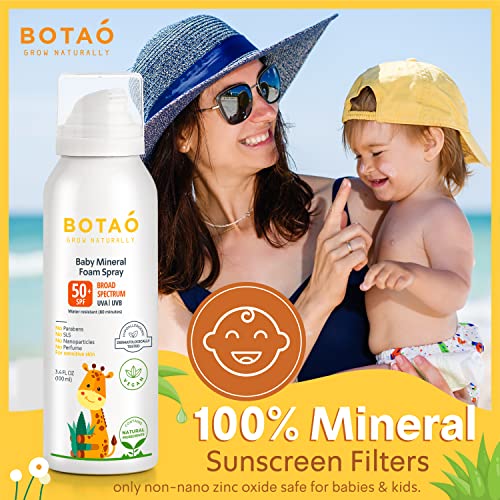 BOTAO BABY’S MINERAL SUNSCREEN FOAM SPRAY SPF50 Broad Spectrum UVA UVB