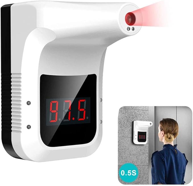 WallMounted Body Thermometer, Industrial Automatic Hands Free Body