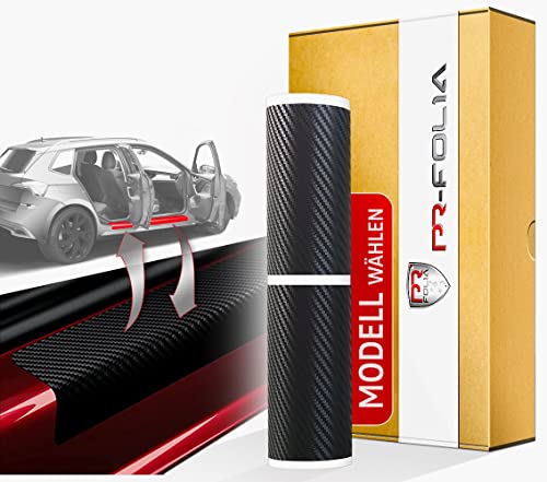 PR-Folia Einstiegsleisten Schutzfolie SET für - Opel Mokka-E ab Bj. 2021 - CARBON Autofolie Schutz Folie Zubehör Schwellerschutz