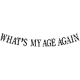 Whats My Age Again Banner, Death to My Youth Bunting Sign, Funny Happy 30th 40th 50h 60th 70th 80th Birthday Party Decorations Supplies, Black Glitter