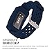 Moretek Silicone Bracelet Replacement Band Strap for Samsung Gear Fit2 & Fit2 Pro Tracker Smartwatch (New Blue)