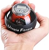 LED Wrist Ball - Wrist Trainer - Powerball - Gyroscope Wrist Strengthener Power Force Ball and Forearm Exerciser Featuring Digital LCD Counter and LED Light - by Utopia Fitness