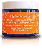 Seoul Ceuticals Korean Skin Care Snail Repair Cream Moisturizer - 97.5% Snail Mucin Extract - All In One Recovery Power For The Most Effective Korean Beauty Routine +