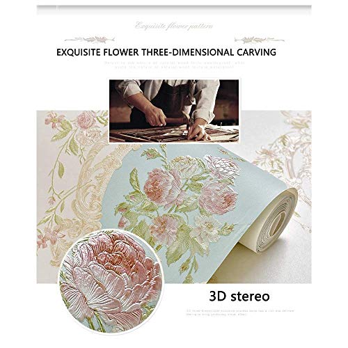 XHHWZB Victorian Damask Embossed Textured Wallpaper, Non-Woven 3D Print Environmental Durable Wallpaper for Home/Kitchen Office (Color : Style E)