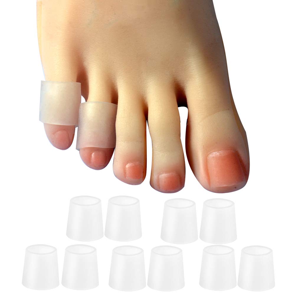 Hoogoo 10 Pack Pinky Toe Sleeves Protectors, Toe Covers, Protect Toe from Rubbing, Protect Small Toe