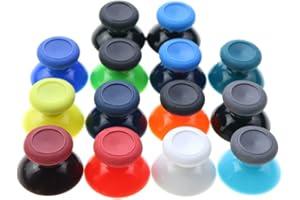 LIGHTFAIRY 2 x 3D Analog Thumb Sticks Grip Joystick Cap for Xbox One ThumbSticks Cover for Xbox Series X S Controller, for Xbox One Slim Elite 3D Analog Thumb Sticks Grip (Black-Blue)