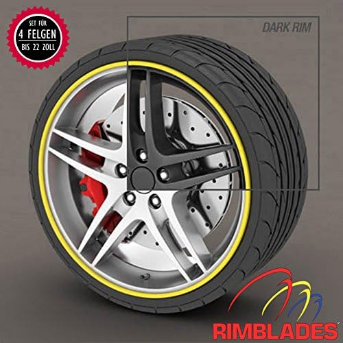 Rimblades Flex Universal Rim Protection & Styling Ring Rim Rings 'New Item 2018 Alloy Wheels Rim for 13 to 22 inch Rim Protector Guard Ringz Simoni Racing Wheelstripe/Flange