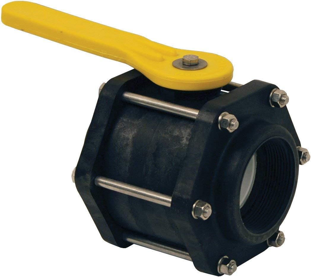 Dixon 3"" Polypropylene 6-Bolt Ball Valve PVFP300
