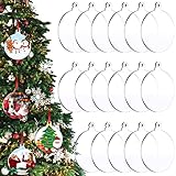 50 Pieces 3 Inch Acrylic Christmas Keychain Blanks