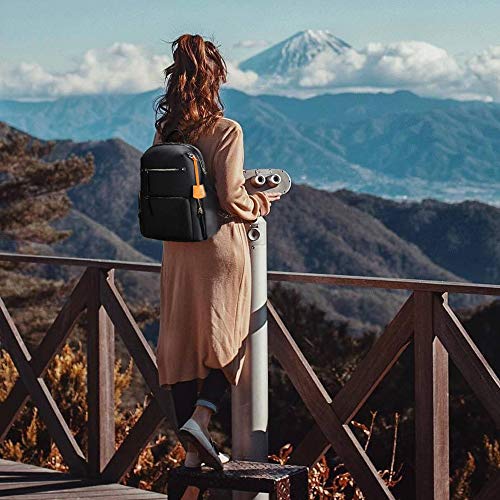 BOPAI 14 inch Laptop Backpack for Women Casual Daypack Backpack College Waterproof Travel Backpack for Women, Black - Thumbnail 5