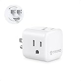 TROND Multi Wall Outlet Extender - Sideways Plug Adapter with 3 Sockets | 360 Electrical Rotating Plug to Turn the Horizontal to Vertical Outlet for Plugging Air Freshener, Cat Calming, Night Light