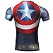 Red Plume Men's Compression Sports Fitness Shirt, Armor Captain T-Shirt (XL, Armor+Combat Clothes)