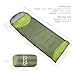 CampFENSE Sleeping Bag Lightweight Portable Compact Backpacking Outdoor Hiking Camping Equipment Tools Gear for Kids Youth Adult Men Women with Compression Storage Bag (Green)