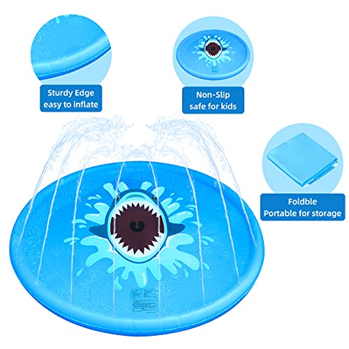 RAKEESA Sprinkler for Kids, Sprinkler Pad & Splash Play Mat 68\