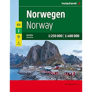 Norwegen, Autoatlas 1:250.000 – 1:400.000: GRAAN SP Spiral-bound – Gevouwen Kaart, 25 juli 2018