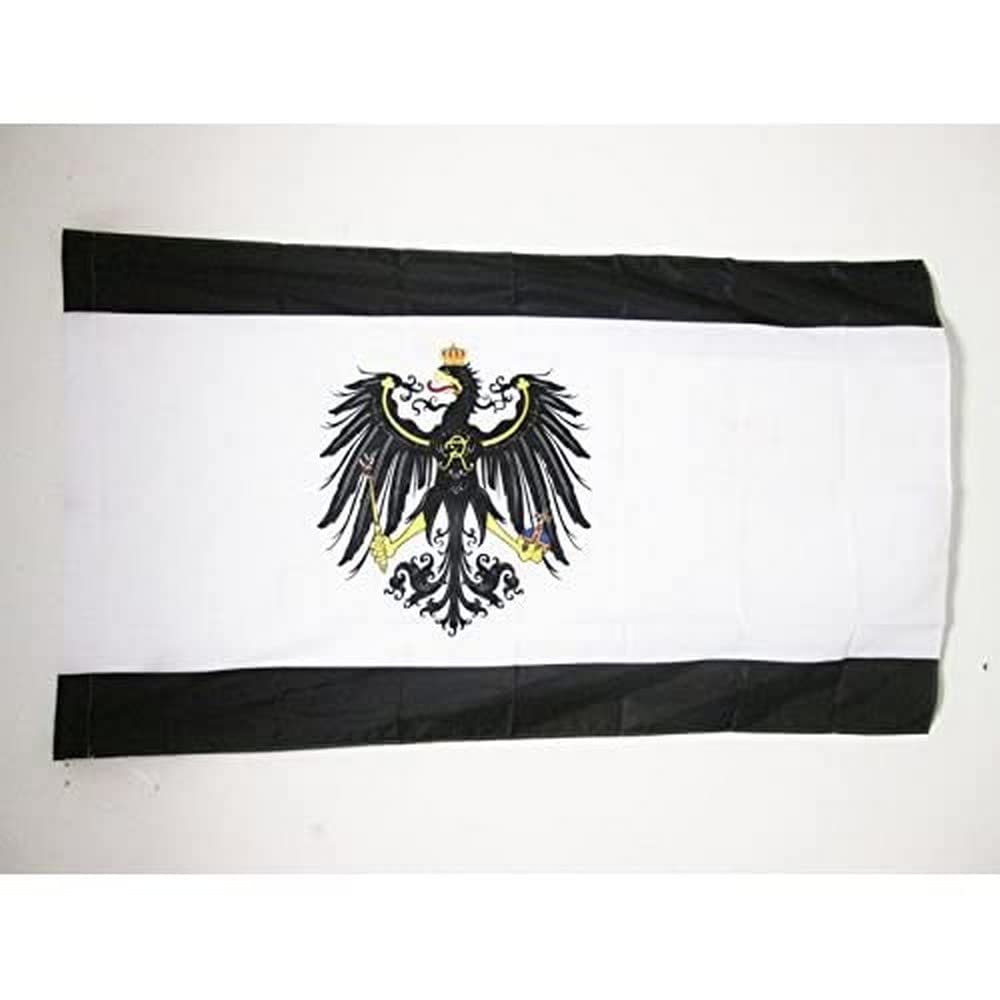 AZ FLAG - Kingdom of Prussia 1701-1918 Flag - 2x3 Ft - Prussian Banner with Sleeve - 100% Polyester - Fade Resistant - Vivid Colors - 2' x 3' Feet - 90x60 Cm