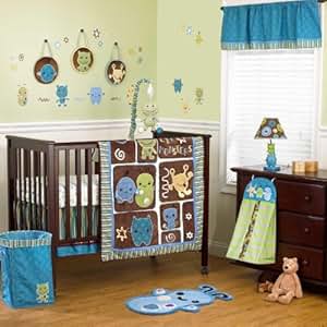 Amazon.com : Cocalo 8 Piece Crib Set, Peek A Boo Monsters