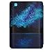 kwmobile Case Compatible with Kobo Aura Edition 2 - PU e-Reader Cover - Cosmic Forest Blue/Black