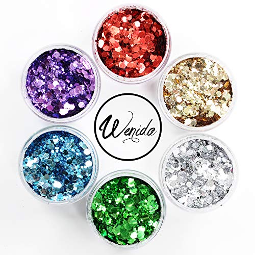 Glitter Wenida Holographic Cosmetic Festival Chunky Body Glitter for Nail Hair Face