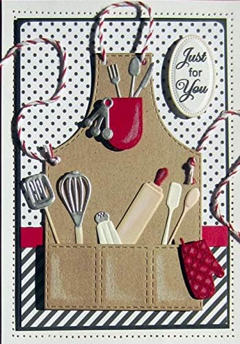 Metal Cutting Dies Embossing Stencil Cute Kitchen Apron Tools Pattern Die Craft for DIY Cards Album Book Scrapbooking Decoration