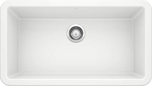 Blanco 401899 Ikon 33 Apron Single Bowl White Sink 33 X 19 Inch