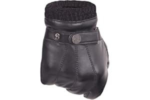 Touchscreen PU Leather Glove Men - Christmas Warm Winter Driving/Fleece Lining