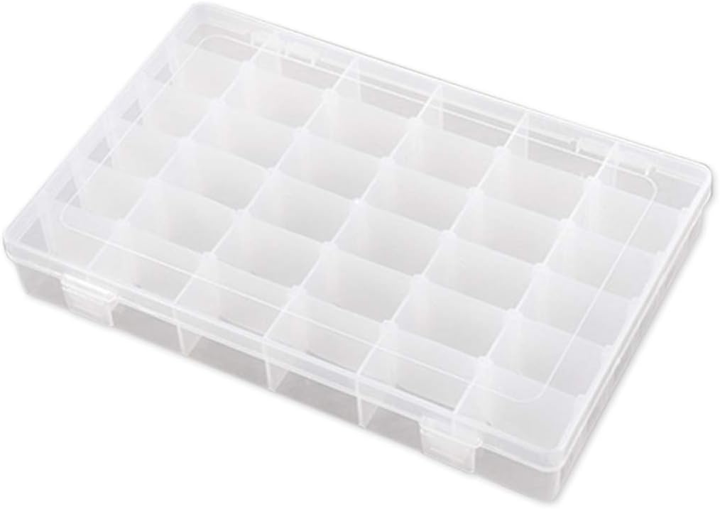 SCSpecial Jewelry Box 36 Grids Clear Plastic Jewelry Organizer