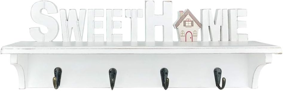 OAMORE Multiusos Ganchos Madera Blanco Letra sweethome ...