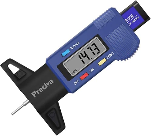 Tire Tread Depth Gauge Preciva Lcd Digital Tire Tread Depth Gauge Tool With Inch And Mm Conversion Of 0 0 98 Inches No Fraction Display Tire Gauges Amazon Canada