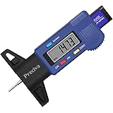 Tire Tread Depth Gauge, Preciva LCD Digital Tire Tread Depth Gauge Tool with Inch and MM Conversion of 0-0.98 Inches(NO Fract
