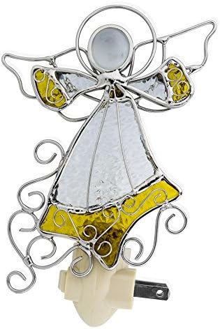Angel of Blessing Stained Glass Night Light (Amber)