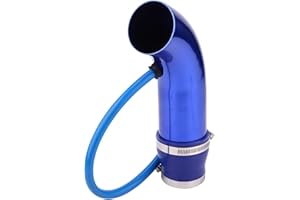 Air Intake Pipe, 76mm/3inch Universal Car Cold Air Intake Pipe Tube Hose Kit Filter System Automotive Parts Accessories for R