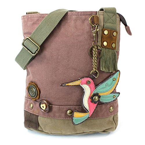 Chala Handbag Patch Crossbody - Mauve (New Bird Series) (hummingbird)