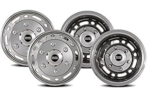 Pacific DUALIES Polished Stainless Steel Wheel Simulator Kit for 2008-2011 Dodge, Mercedes and Freightliner Sprinter Van,44-1608