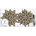 Sea Team Plastic Christmas Glitter Snowflake Ornaments Christmas Tree Decorations, 4-inch, Set of 36, Gold