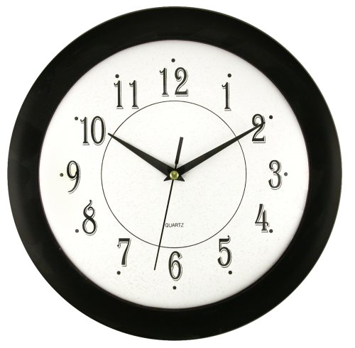 Timekeeper Products LLC 12" Black Round Wall Clock