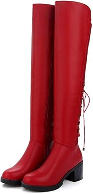 narrow knee high boots